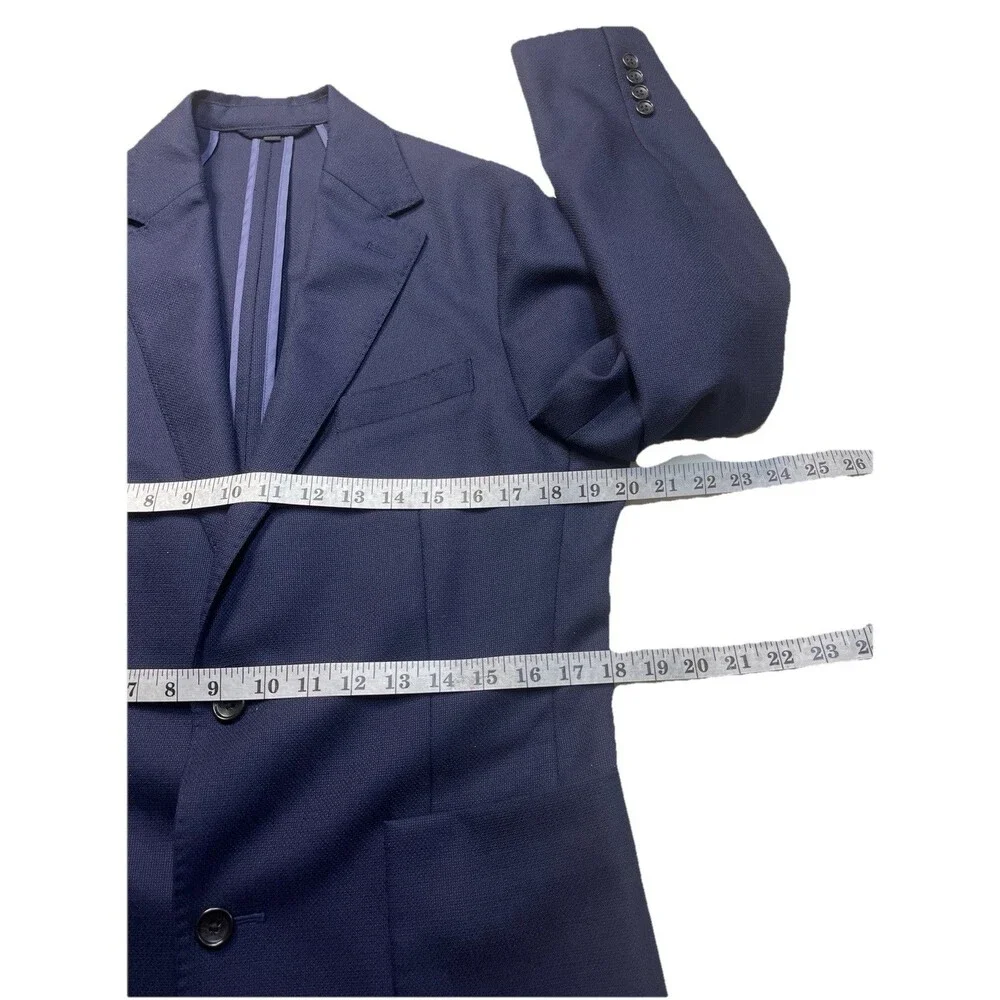 NEW Bonobos Jetsetter 38R Italian Vitale Barberis Wool Blazer Navy Athletic Fit - Picture 10 of 12